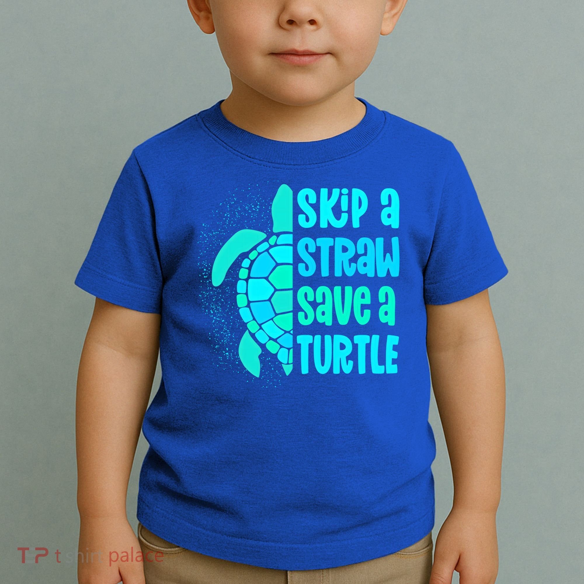Skip A Straw Save A Turtle Sea Turtle And Cute Gift Toddler T-Shirt