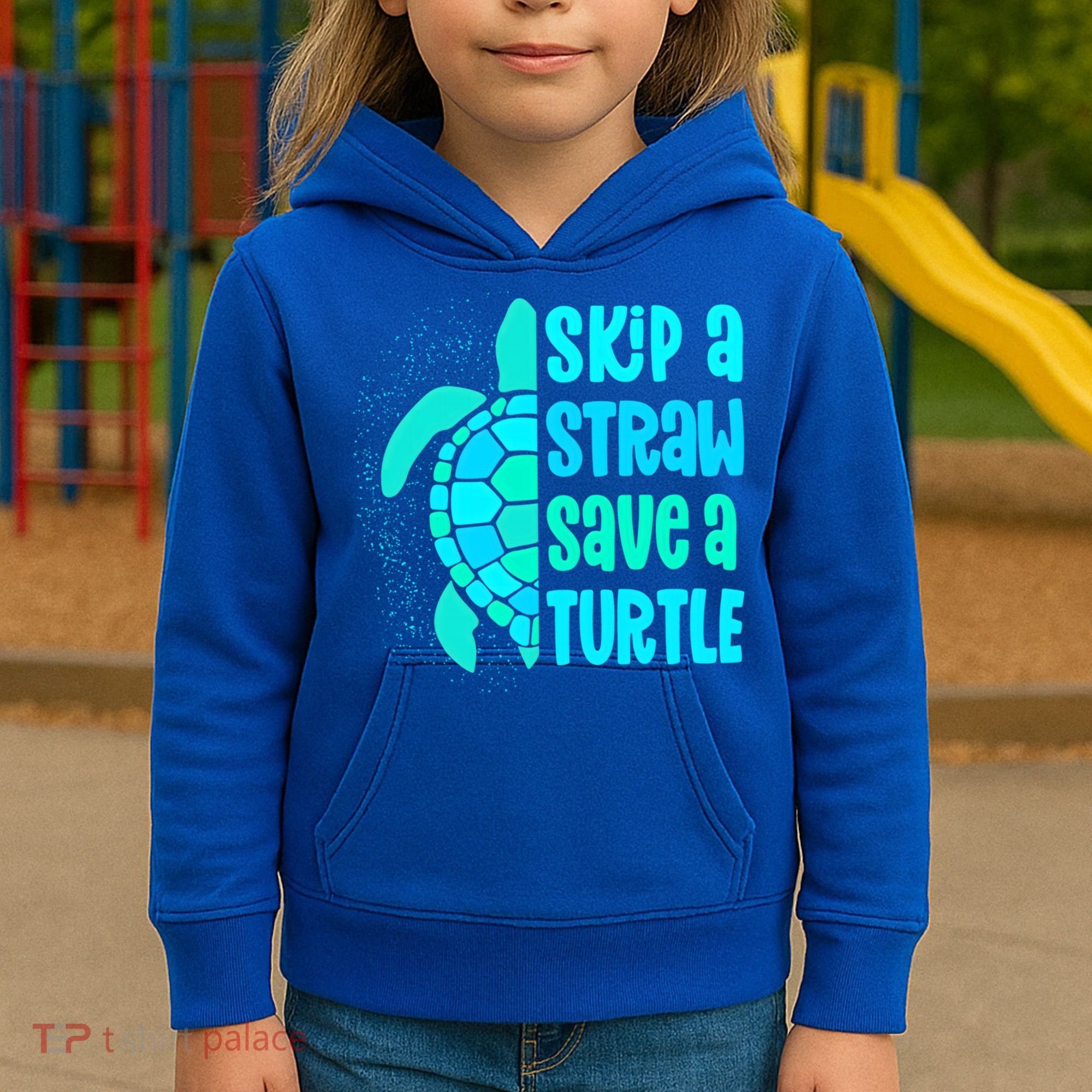 Skip A Straw Save A Turtle Sea Turtle And Cute Gift Kids Hoodie
