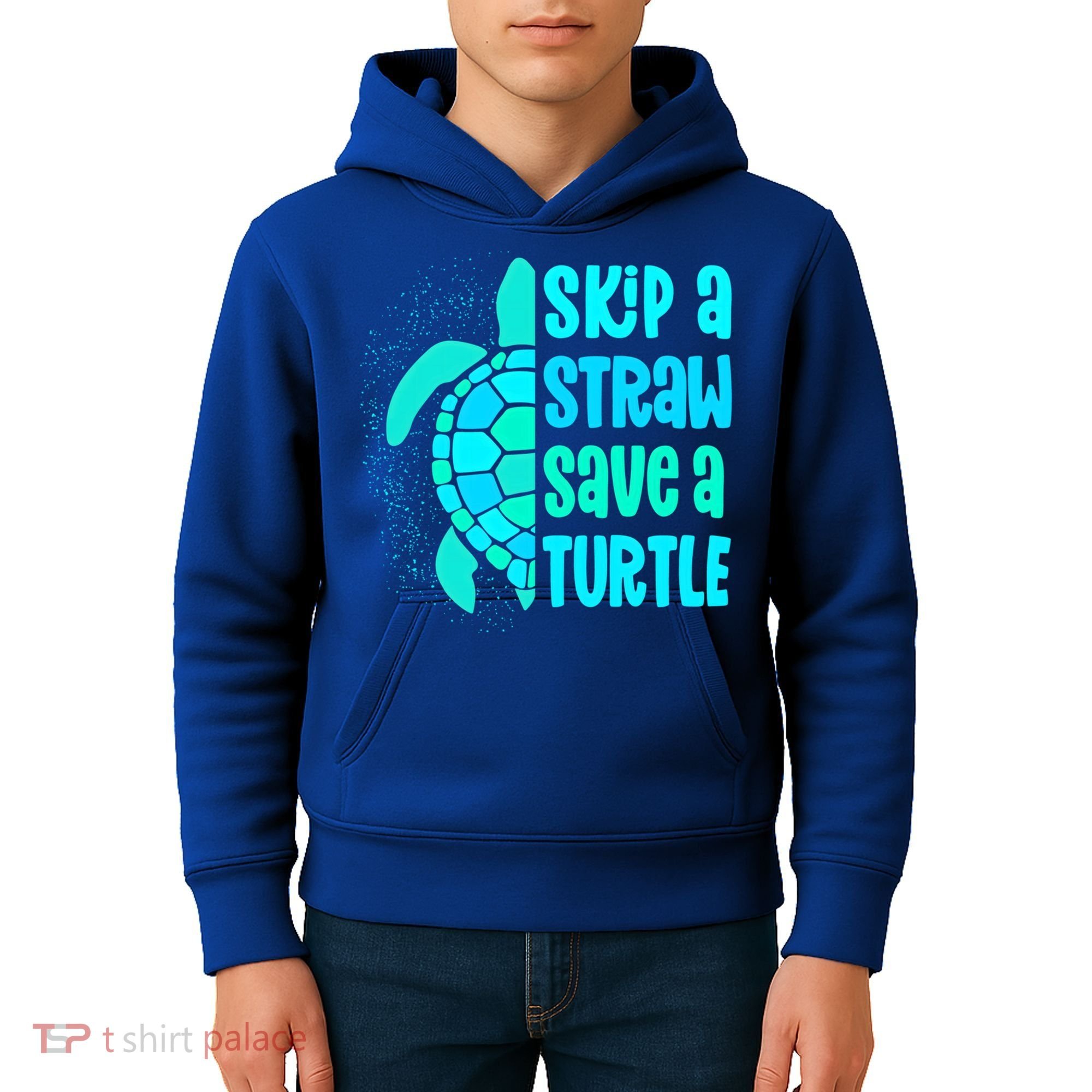 Skip A Straw Save A Turtle Sea Turtle And Cute Gift Kids Hoodie