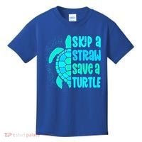 Skip A Straw Save A Turtle Sea Turtle And Cute Gift Kids T-Shirt thumb 0