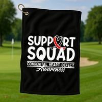 Support Awareness Squad I CHD Congenital Heart Defect Golf Towel thumb 1