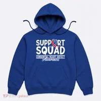 Support Awareness Squad I CHD Congenital Heart Defect Hoodie thumb 0