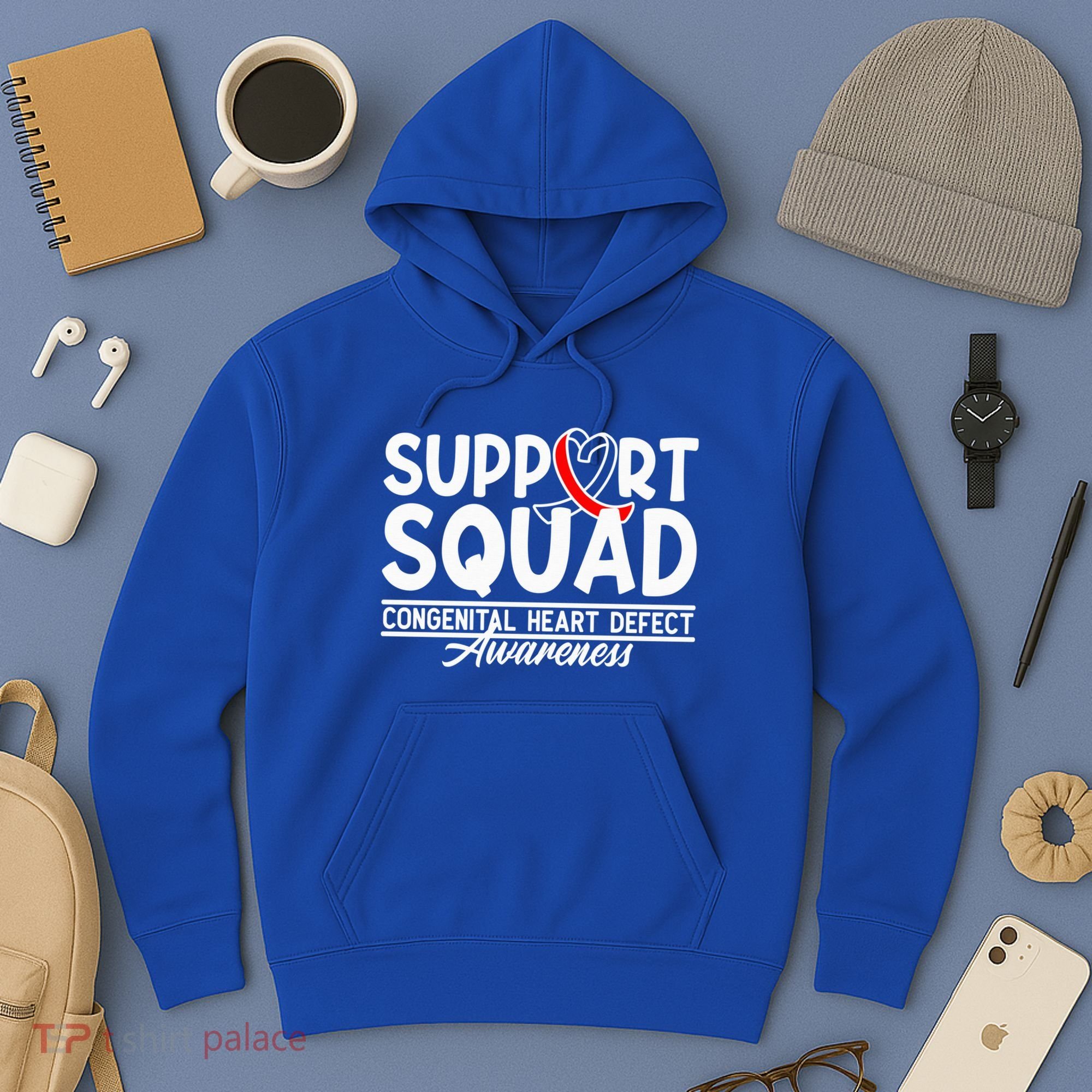 Support Awareness Squad I CHD Congenital Heart Defect Hoodie