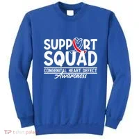 Support Awareness Squad I CHD Congenital Heart Defect Sweatshirt thumb 0