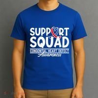 Support Awareness Squad I CHD Congenital Heart Defect T-Shirt thumb 3