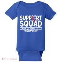 Support Awareness Squad I CHD Congenital Heart Defect Baby Bodysuit thumb 0