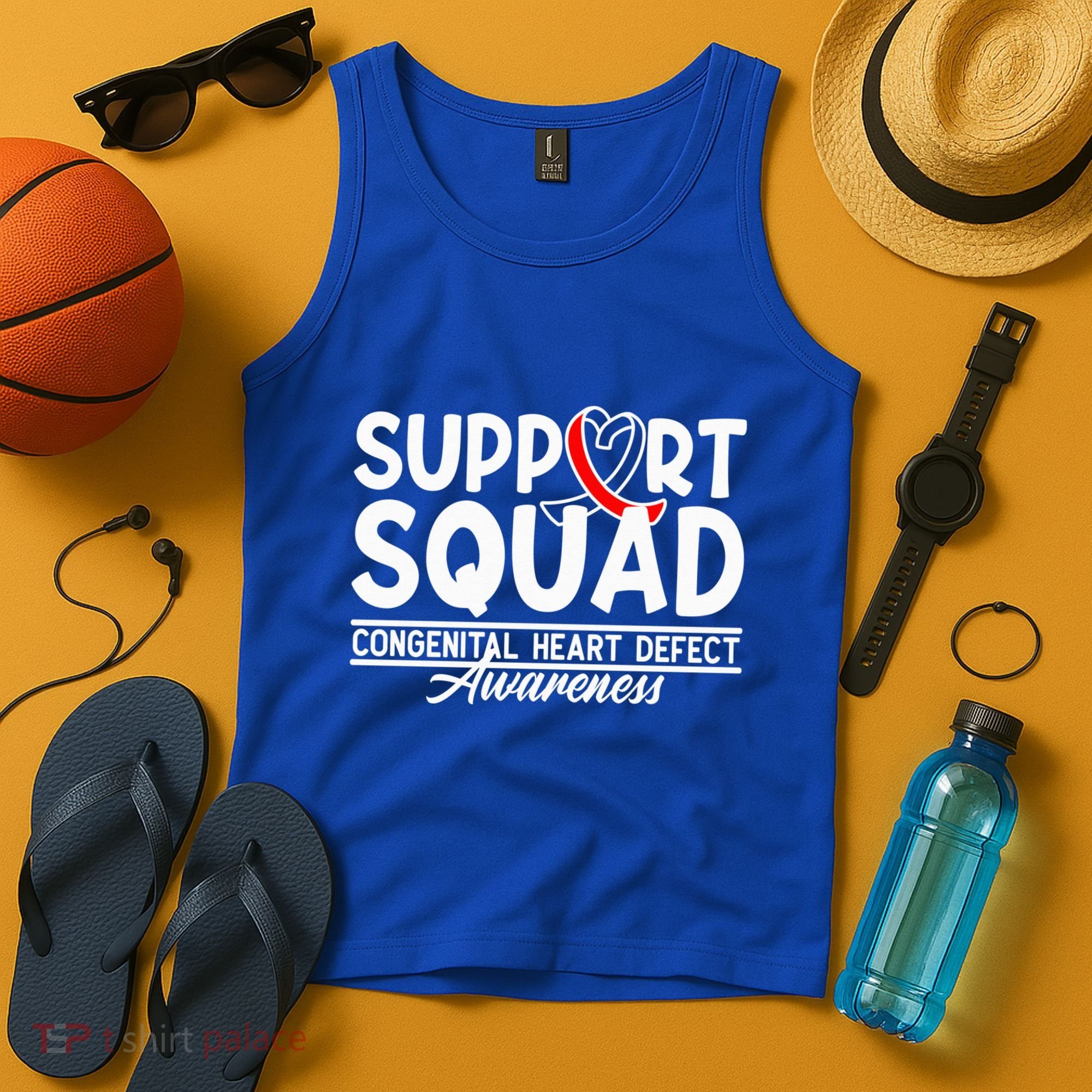 Support Awareness Squad I CHD Congenital Heart Defect Tank Top