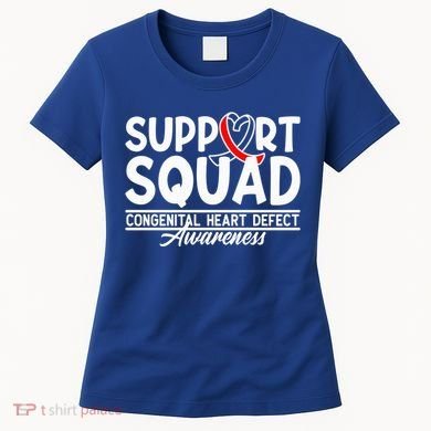 Support Awareness Squad I CHD Congenital Heart Defect Women's T-Shirt