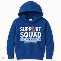 Support Awareness Squad I CHD Congenital Heart Defect Kids Hoodie thumb 0