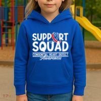 Support Awareness Squad I CHD Congenital Heart Defect Kids Hoodie thumb 3