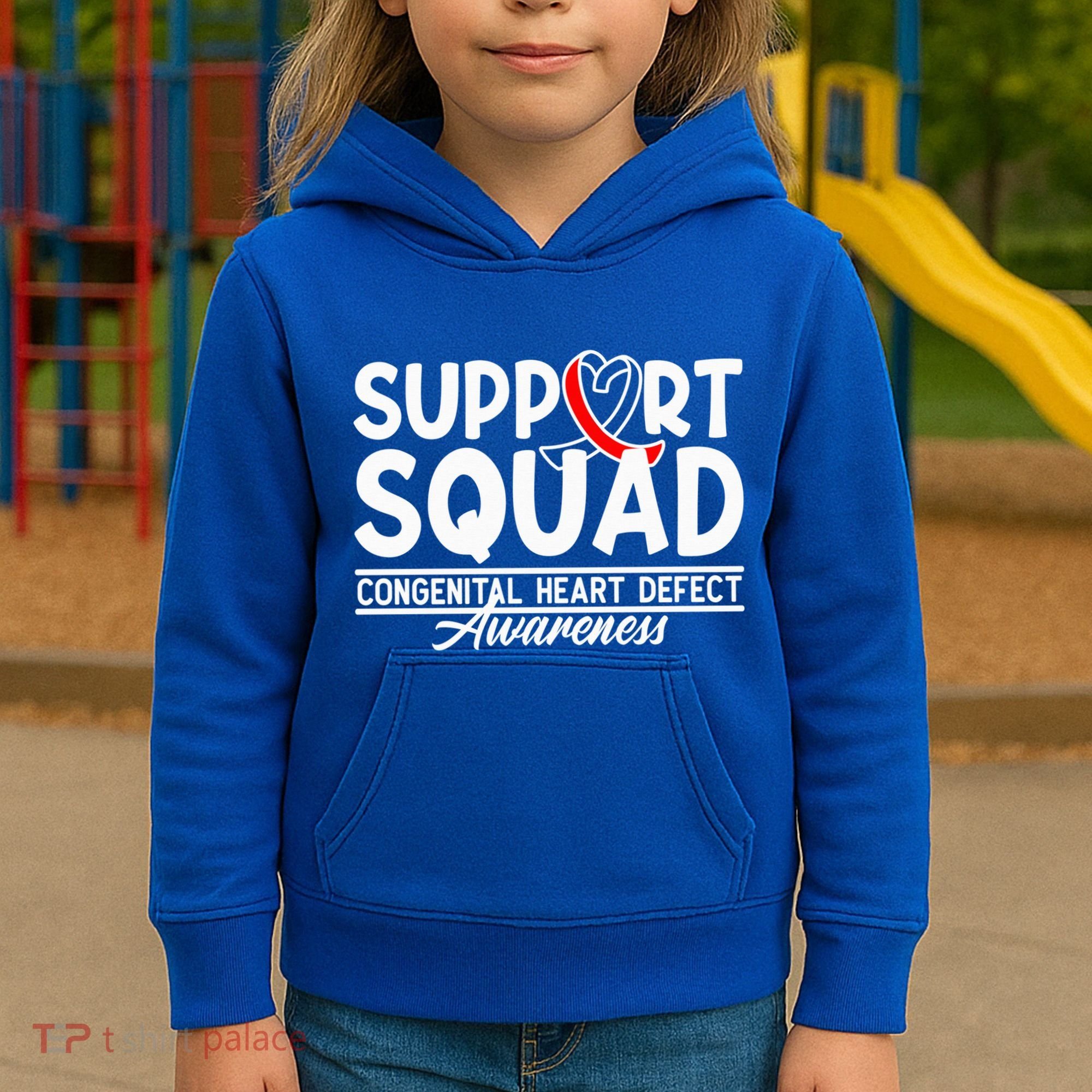 Support Awareness Squad I CHD Congenital Heart Defect Kids Hoodie
