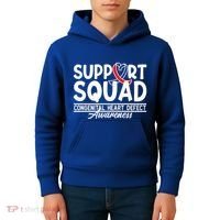Support Awareness Squad I CHD Congenital Heart Defect Kids Hoodie thumb 4