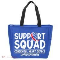 Support Awareness Squad I CHD Congenital Heart Defect Tote Bag thumb 0