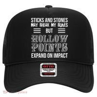 Sticks And Stones May Break My Bones But Hollow Points Expand On Impact Hat thumb 0