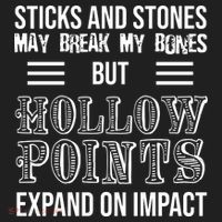 Sticks And Stones May Break My Bones But Hollow Points Expand On Impact Golf Towel thumb 3
