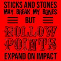 Sticks And Stones May Break My Bones But Hollow Points Expand On Impact Santa Hat thumb 1