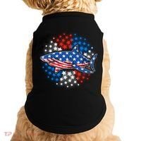 Stars And Stripes USA American Flag Shark Doggie Tank thumb 0