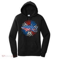 Stars And Stripes USA American Flag Shark Women's Hoodie thumb 0