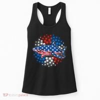 Stars And Stripes USA American Flag Shark Women's Tank Top thumb 0