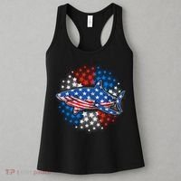 Stars And Stripes USA American Flag Shark Women's Tank Top thumb 3