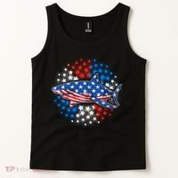 Stars And Stripes USA American Flag Shark Tank Top thumb 2