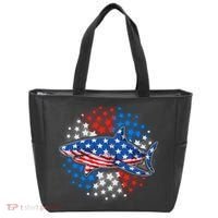Stars And Stripes USA American Flag Shark Tote Bag thumb 0