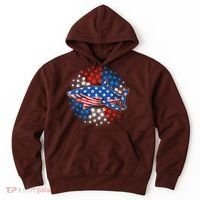 Stars And Stripes USA American Flag Shark Hoodie thumb 0