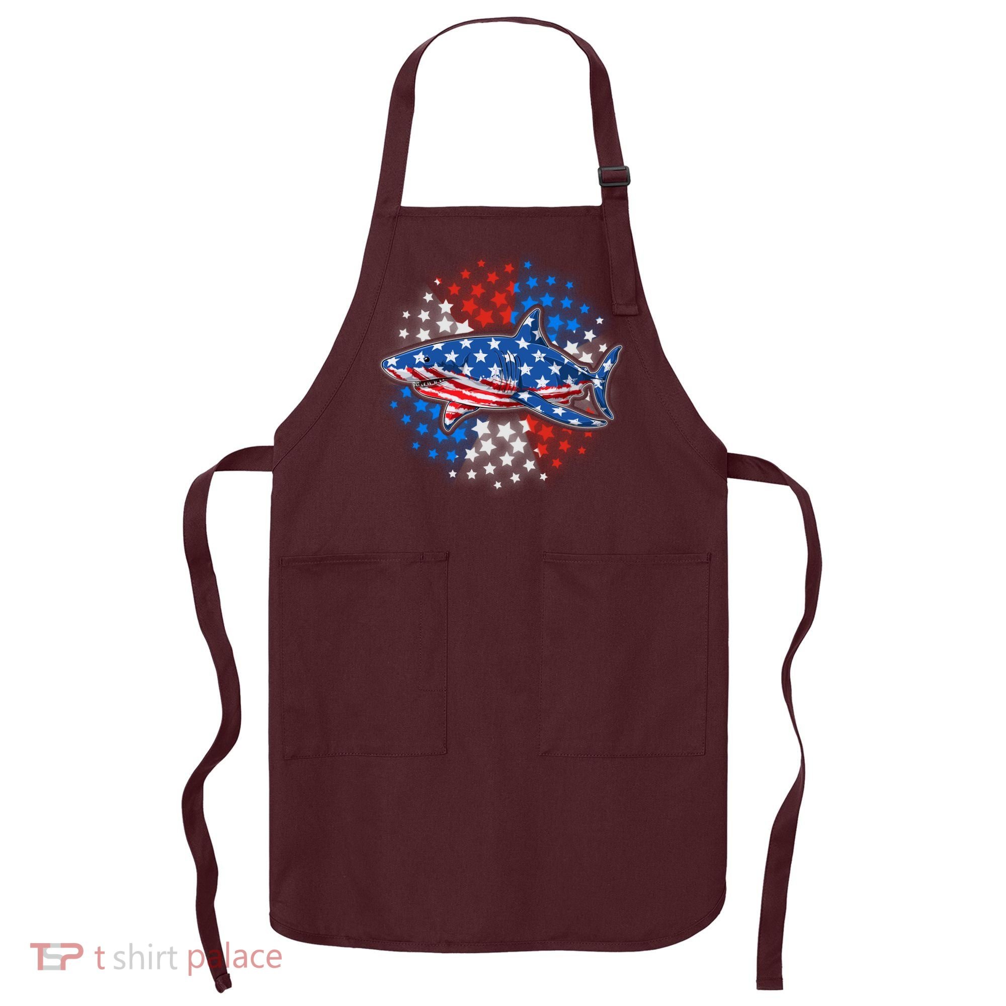 Stars And Stripes USA American Flag Shark Apron