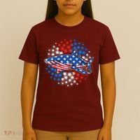 Stars And Stripes USA American Flag Shark T-Shirt thumb 4