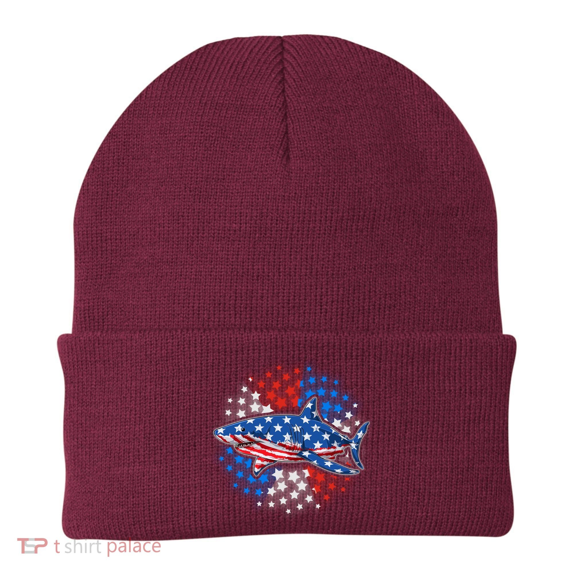 Stars And Stripes USA American Flag Shark Beanie