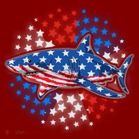 Stars And Stripes USA American Flag Shark Beanie thumb 2