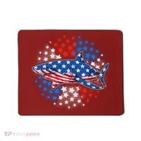 Stars And Stripes USA American Flag Shark Mousepad thumb 0