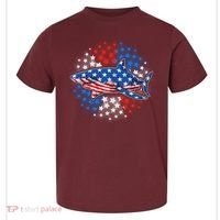Stars And Stripes USA American Flag Shark Toddler T-Shirt thumb 0