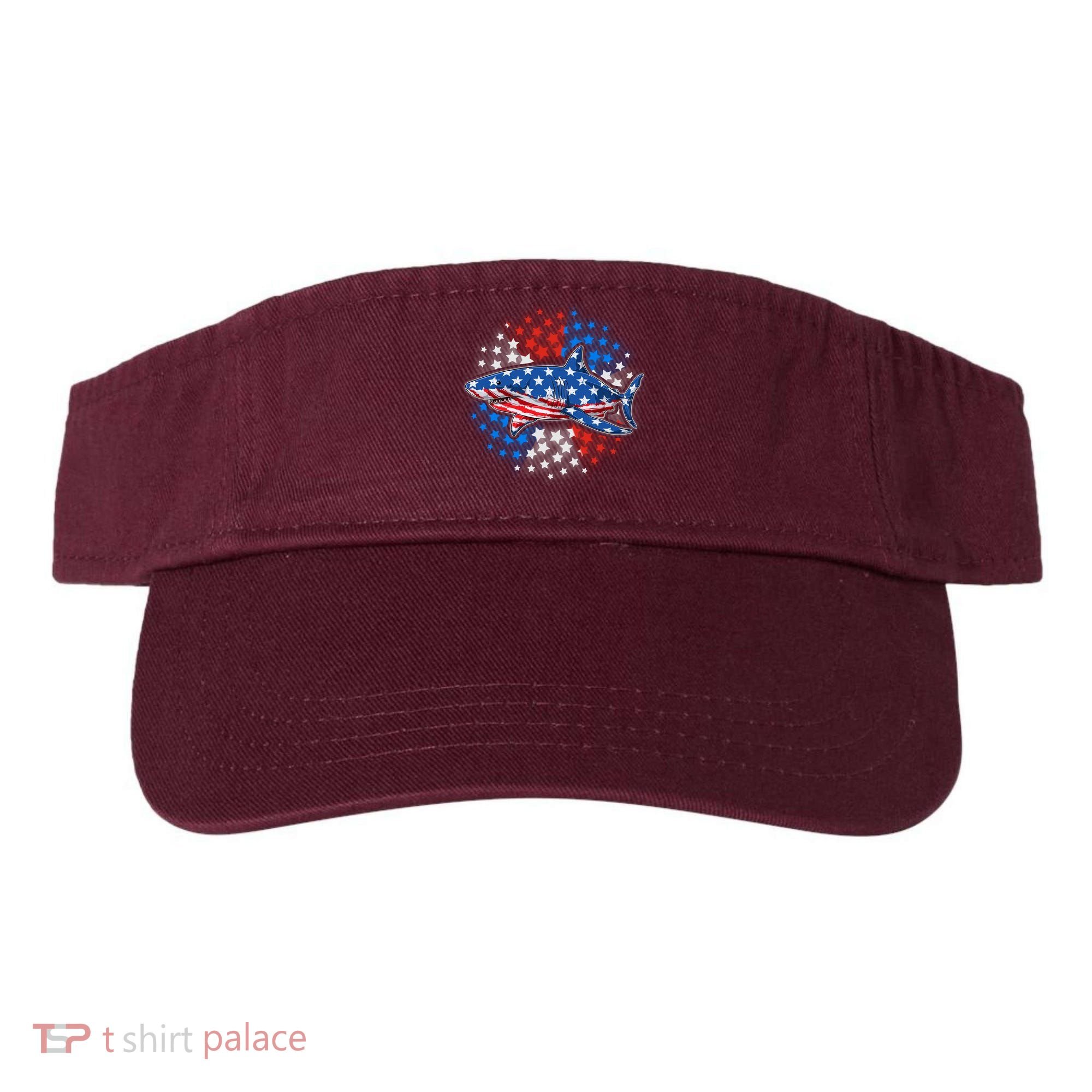 Stars And Stripes USA American Flag Shark Visor