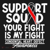 Support Awareness Squad I CHD Congenital Heart Defect USA-Made Doggie Bandana thumb 2