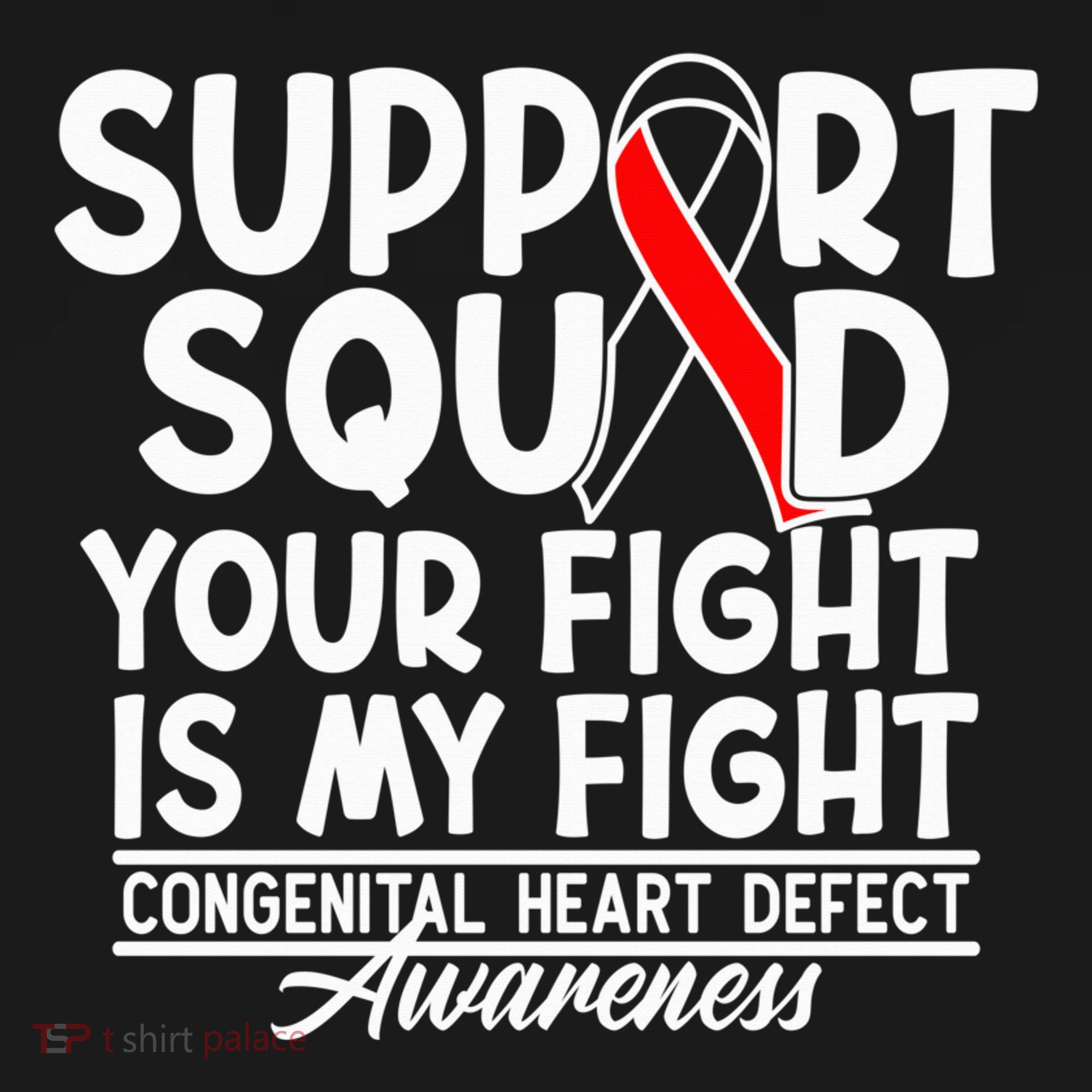 Support Awareness Squad I CHD Congenital Heart Defect USA-Made Doggie Bandana