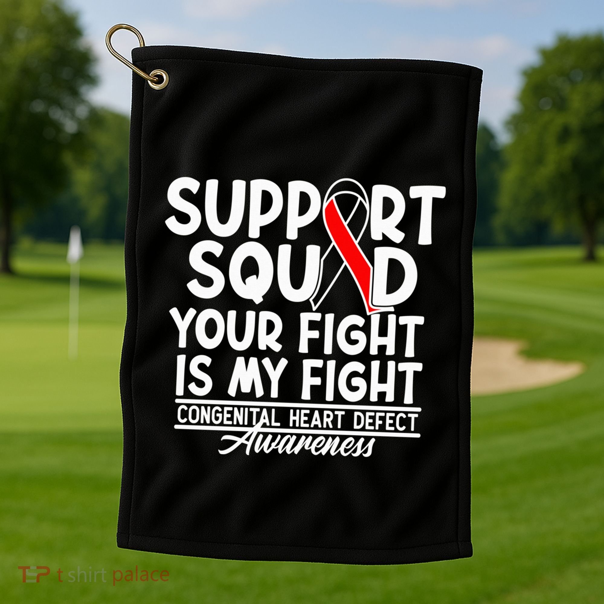 Support Awareness Squad I CHD Congenital Heart Defect Golf Towel