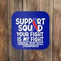 Support Awareness Squad I CHD Congenital Heart Defect Coaster thumb 0