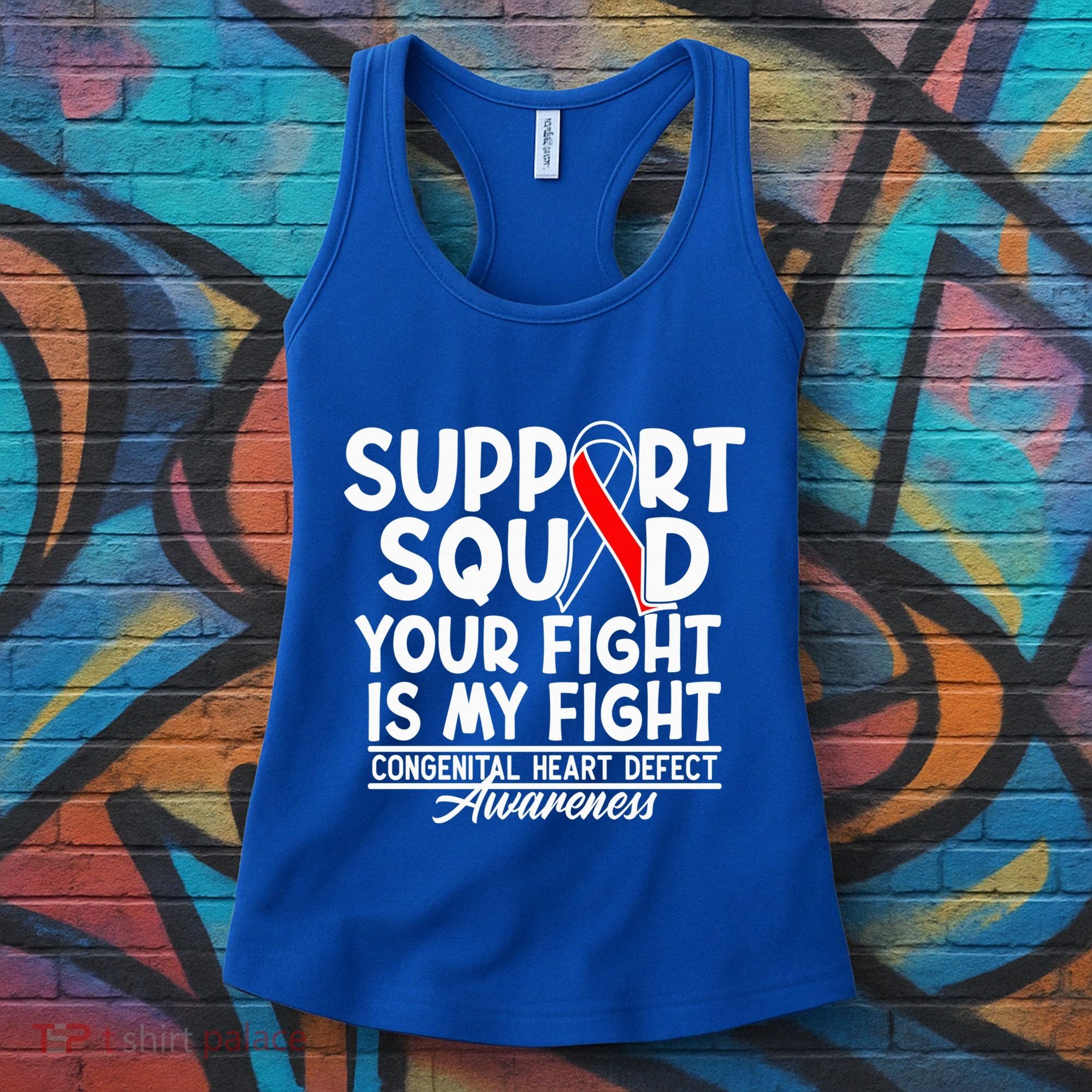 Support Awareness Squad I CHD Congenital Heart Defect Women's Tank Top