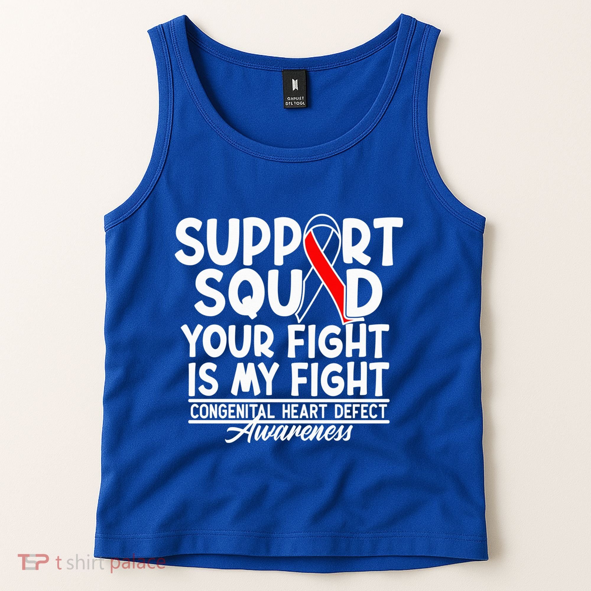 Support Awareness Squad I CHD Congenital Heart Defect Tank Top