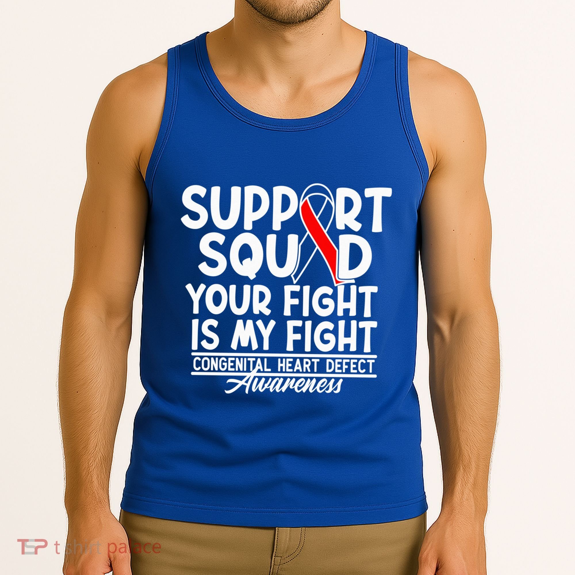 Support Awareness Squad I CHD Congenital Heart Defect Tank Top
