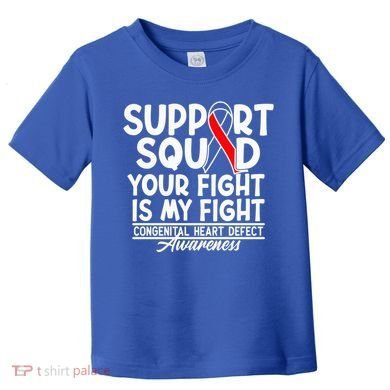 Support Awareness Squad I CHD Congenital Heart Defect Toddler T-Shirt