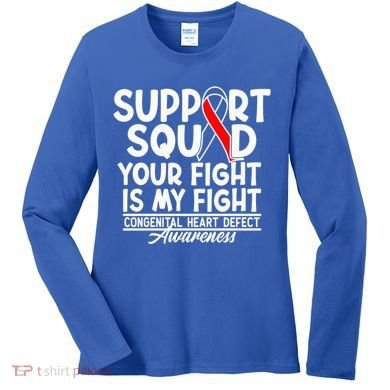 Support Awareness Squad I CHD Congenital Heart Defect Women's Long Sleeve Shirt