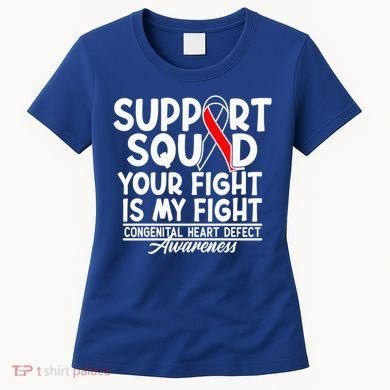 Support Awareness Squad I CHD Congenital Heart Defect Women's T-Shirt