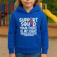 Support Awareness Squad I CHD Congenital Heart Defect Kids Hoodie thumb 3