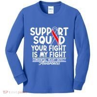 Support Awareness Squad I CHD Congenital Heart Defect Kids Long Sleeve Shirt thumb 0