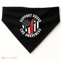 Support Awareness Squad I CHD Congenital Heart Defect USA-Made Doggie Bandana thumb 0