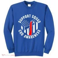 Support Awareness Squad I CHD Congenital Heart Defect Sweatshirt thumb 0