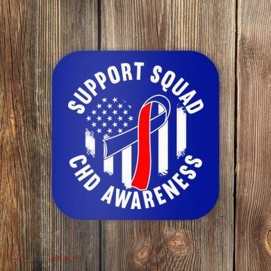 Support Awareness Squad I CHD Congenital Heart Defect Coaster
