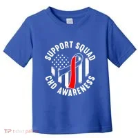 Support Awareness Squad I CHD Congenital Heart Defect Toddler T-Shirt thumb 0